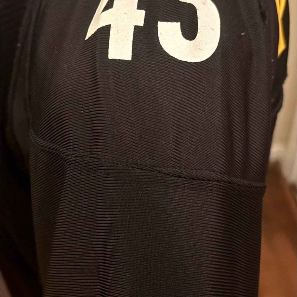 NFL Pittsburgh Steelers Black and Yellow #43 Troy Polamalu Jersey - Picture 3 of 6